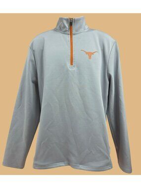 Texas Longhorns Authentic Apparel Grey 1/4-Zip Pullover Large